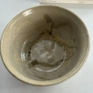 Wingfoot Signed Studio Art Pottery Bowl Glazed 9x4" Brown